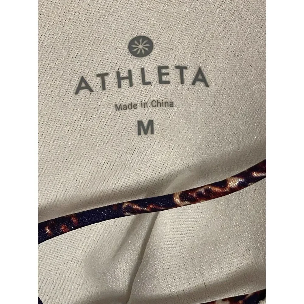 EUC ATHLETA Aqualuxe Print‎ Molded Tankini Top Paradise Print SZ MEDIUM #213100